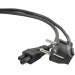 Cablexpert Кабель силовий Cablexpert PC-186-ML12-0.5M , довжина 0,5 м, сертифікований VDE, з заземленням, 3 *0.75 мм кв