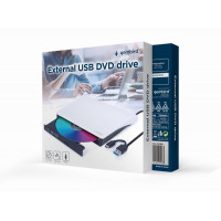 Зовнiшній DVD Gembird DVD-USB-03-BW,  USB3.0, бiлий