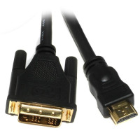 Кабель Viewcon VD 066-3м, HDMI to DVI: 18+1; 3м, позолочені конектори, блістер, v1.3