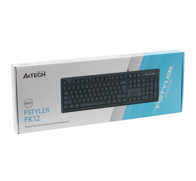 A4Tech Клавіатура A4Tech Fstyler FK12 (Black), USB, колір чорний