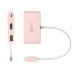 J5create Багатопортовий мультиадаптер J5create JCA379ER-N, USB Type-C 3-в-1 рожевий