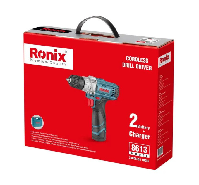 Ronix Шуруповерт акумуляторний Ronix 8613