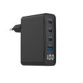 Gembird Мережевий зарядний пристрій Gembird TA-UC-PDQC100LCD-01-BK 100W
