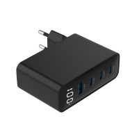 Мережевий зарядний пристрій Gembird TA-UC-PDQC100LCD-01-BK 100W