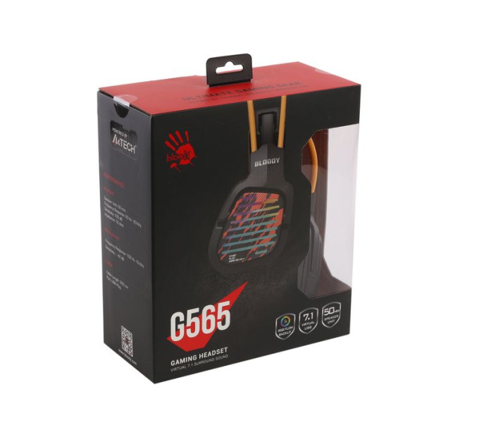 Bloody Гарнітура ігрова Bloody G565 (Energy Black), колір чорний, USB