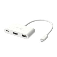Багатопортовий мультиадаптер J5create JCA379EW-N, USB Type-C 3-в-1 білий
