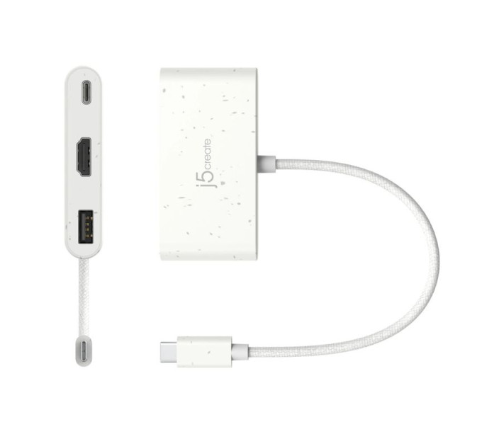 J5create Багатопортовий мультиадаптер J5create JCA379EW-N, USB Type-C 3-в-1 білий