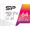Silicon Power Карта пам'яті Silicon Power 64GB microSDXC class 10 UHS-I U1 A1 Elite Color (SP064GBSTXBV1V20SP)