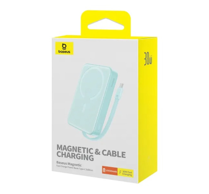 Baseus Універсальна мобільна батарея Baseus Magnetic Mini 10000mAh, 30W Blue (P1002210B333-00)