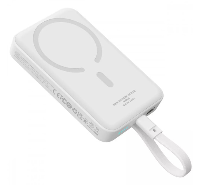 Baseus Універсальна мобільна батарея Baseus Magnetic Mini 10000mAh, 30W White (P1002210B223-00)