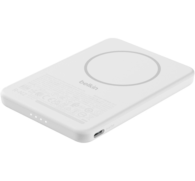 Belkin Універсальна мобільна батарея Belkin Power Bank Slim Magnetic 5000mAh 15W White (BPD010HQWH)
