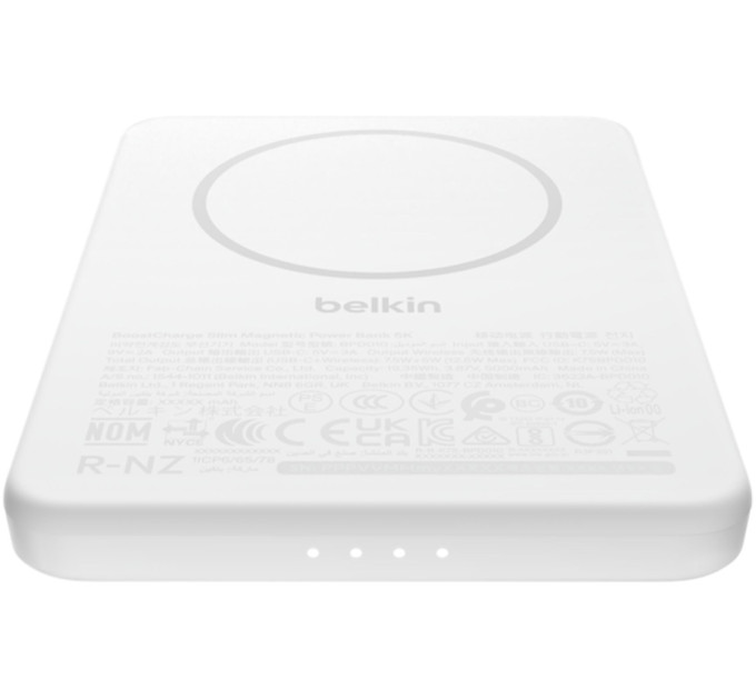 Belkin Універсальна мобільна батарея Belkin Power Bank Slim Magnetic 5000mAh 15W White (BPD010HQWH)