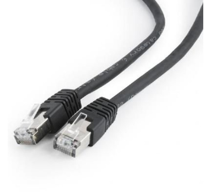 Патч корд Cablexpert PP6-0.5M/BK, FTP, категорія. 6, литий,  50u" штекер із фіксатором,0.5M, чорний