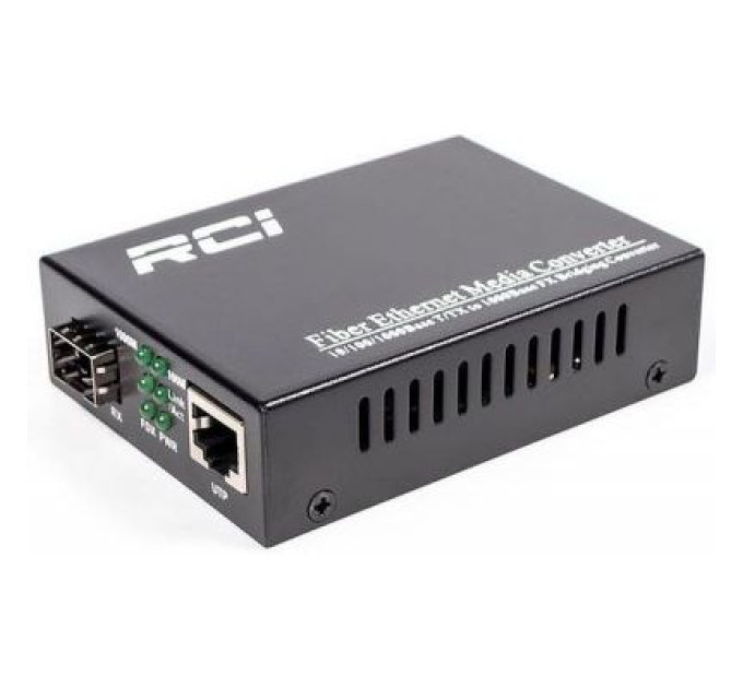RCI Медіаконвертер RCI 1G, SFP slot, RJ45, standart size metal case (RCI300S-G)