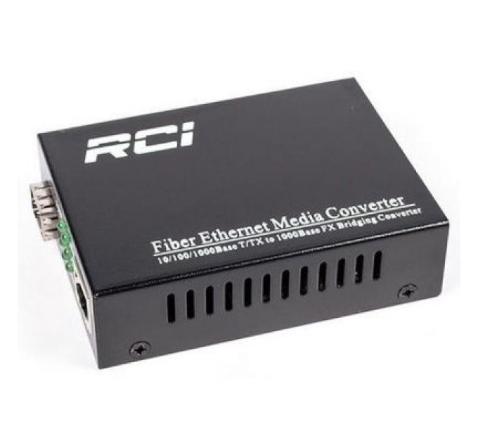 Медіаконвертер RCI 1G, SFP slot, RJ45, standart size metal case (RCI300S-G)