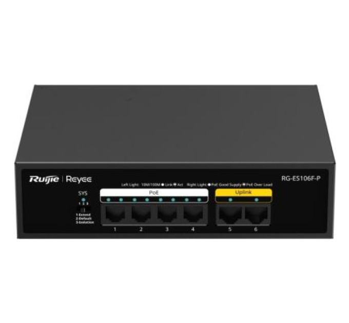 Комутатор мережевий Ruijie Networks RG-ES106F-P