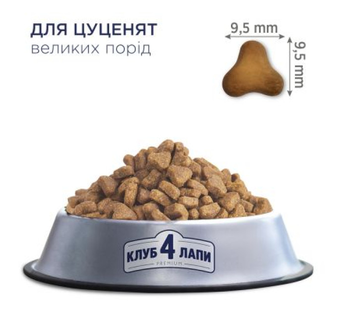 Club 4 Paws Сухий корм для собак Club 4 Paws Преміум. Для цуценят великих порід зі смаком курки 2 кг (4820083909481)