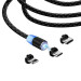 ColorWay Дата кабель USB 3в1 (Lightning+MicroUSB+Type-C) Magnet only charge ColorWay (CW-CBUU020-BK)