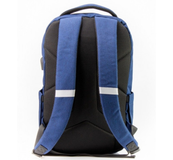 Optima Рюкзак шкільний Optima 17.5" USB Techno чоловічий 0.7 кг 16-25 л Синій з виділеними елементами (O97590-02)