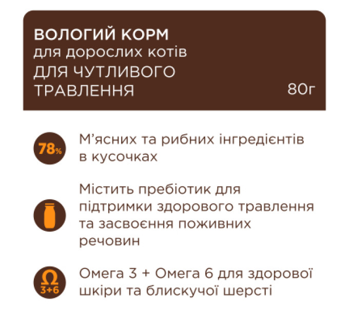 Club 4 Paws Вологий корм для кішок Club 4 Paws з чутливим травленням 80 г (4820215369282)