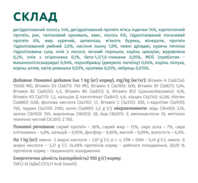 Сухий корм для кішок Optimeal для стерилізованих/кастрованих з лососем 700 г (4820215368155)