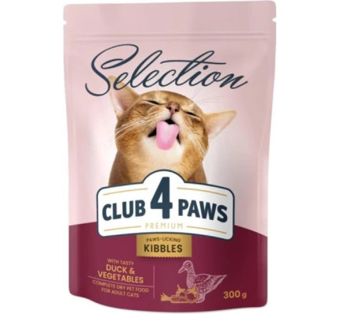 Club 4 Paws Сухий корм для кішок Club 4 Paws Selection Преміум З качкою та овочами 1.5 кг (4820215369145)