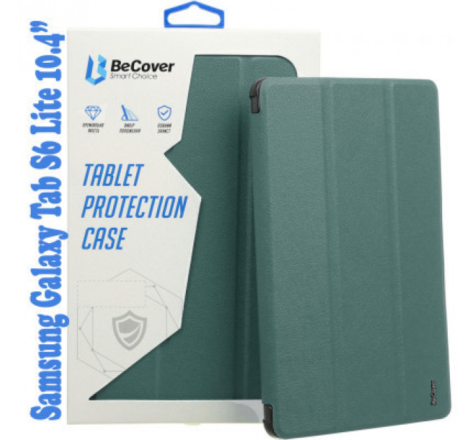 Чохол до планшета BeCover Soft Edge Pencil Mount Samsung Galaxy Tab S6 Lite 10.4 P610/P613/P615/P619 Dark Green (708353)