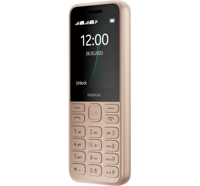Nokia Мобильный телефон Nokia 130 2023 Dual Sim Light Gold; 2.4" (320x240) TFT / клавиатурный моноблок / ОЗУ 4 МБ / 4 МБ встроенной + microSD до 32 ГБ / без камеры / 2G (GSM) / 130.9x50.6x14 мм, 98.2 г / 1450 мАч / золотистый
