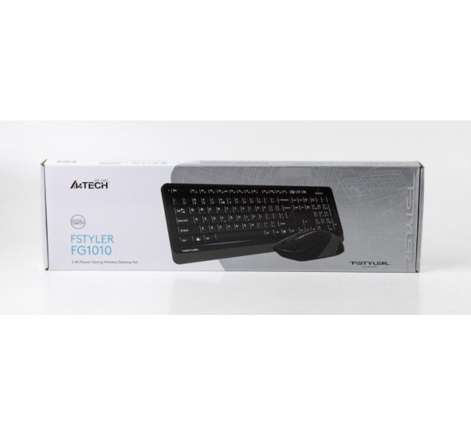 A4Tech A4Tech Fstyler FG1010, комплект бездротовий клавіатура з мишою, чорний+сірий колір