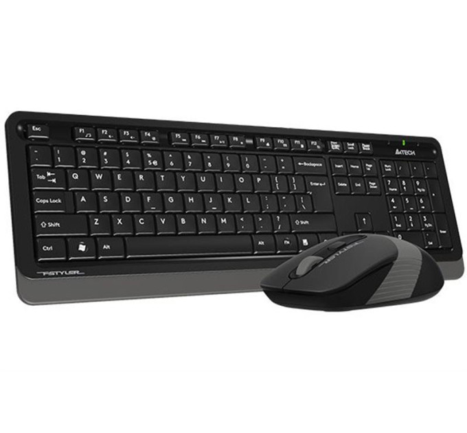 A4Tech A4Tech Fstyler FG1010, комплект бездротовий клавіатура з мишою, чорний+сірий колір