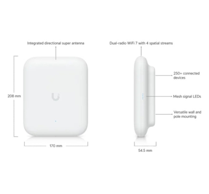 Точка доступу Wi-Fi Ubiquiti UniFi 7 Outdoor (U7-Outdoor)