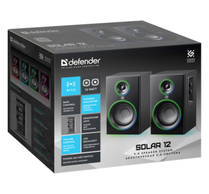 Акустична система Defender Solar Black (65712)
