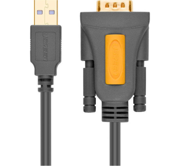 Кабель для передачі даних USB to COM M 2.0m DB9 RS-232 CR104 black Ugreen (20222)