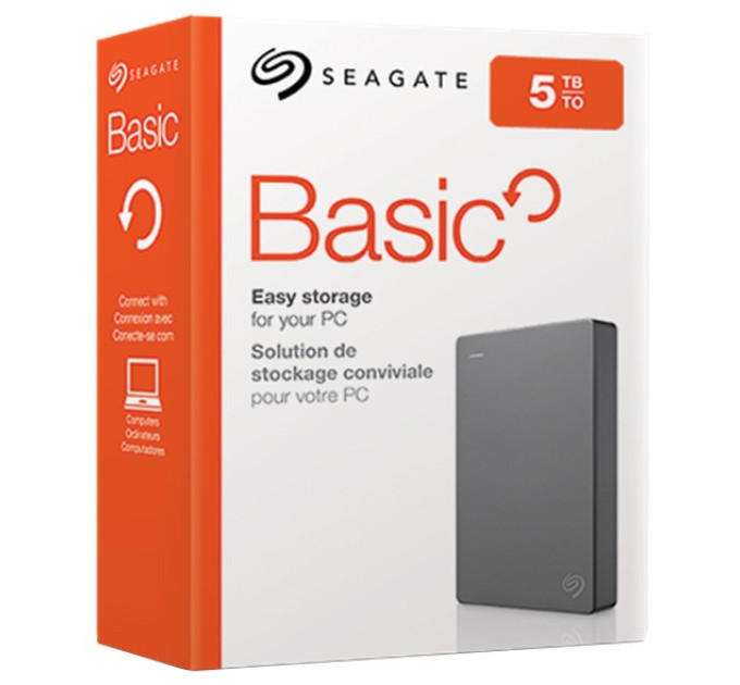 Зовнішній жорсткий диск 2.5" USB 5.0TB Seagate Bacis Black (STJL5000400)_Bulk