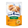 Club 4 Paws Вологий корм для кішок Club 4 Paws з качкою у соусі 85 г (4820269142503)