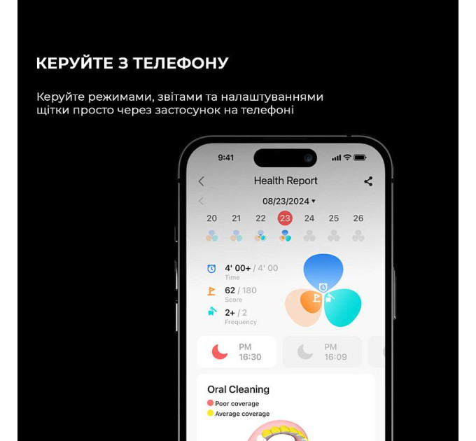 Oclean Електрична зубна щітка Oclean X Ultra 20 Electric Toothbrush Black