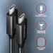 AXAGON Дата кабель USB-C to USB-C 2.0m USB 3.2 Gen 2 PD 100W 5A 4K black AXAGON (BUCM32-CM20AB)
