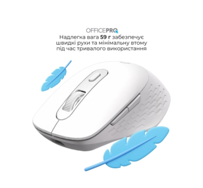 OfficePro Мишка OfficePro M265W Wireless/Bluetooth Silent Click White (M265W)