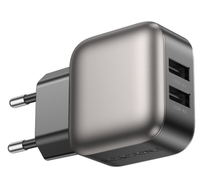 Зарядний пристрій BOROFONE 2xUSB BAS51A black (6941991116100)