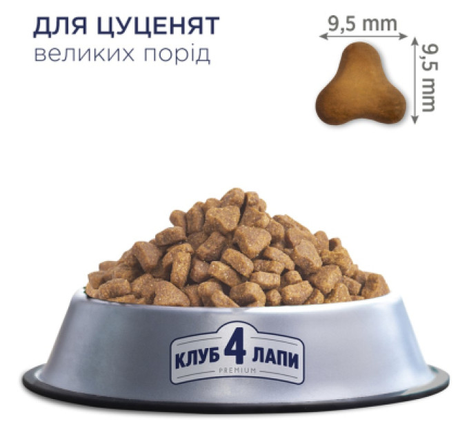Сухий корм для собак Club 4 Paws Premium для цуценят великих порід зі смаком курки 14 кг (4820083909689)