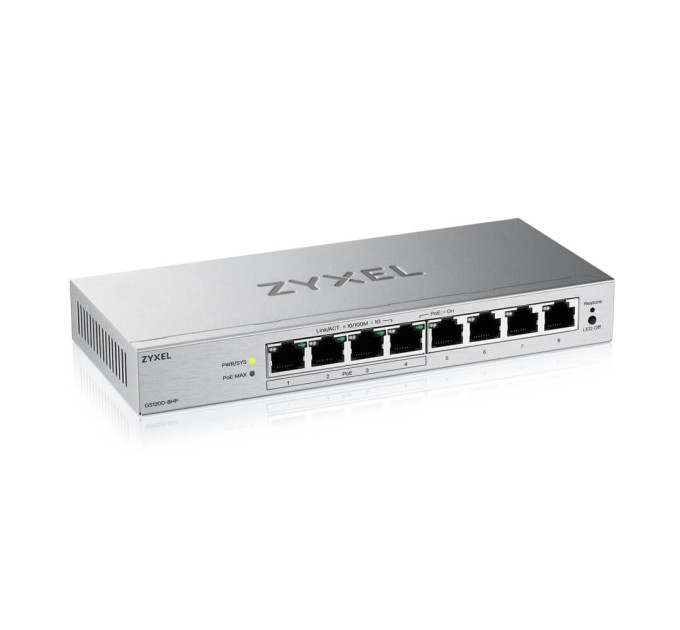 Комутатор ZYXEL GS1200-8HP v3 (GS1200-8HPV3-EU0101F)