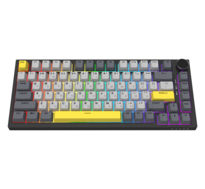 Ajazz Клавіатура Ajazz AK820 Sea Salt Switch RGB USB-C UA Black (AK820-SS-BGY)