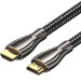 Vention Кабель мультимедійний HDMI M to HDMI M 0.5m V2.0 4K60Hz braided zinc alloy black Vention (ALMBD)