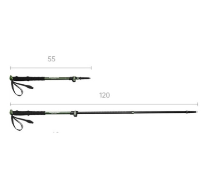 Naturehike Трекінгові палиці Naturehike CNK2550DS010 55-120 см зелена 1 шт (6977465869371)