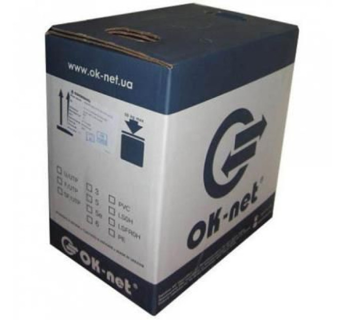 OK-Net Кабель мережевий OK-Net FTP cat.5e patch 20 305м (F/UTP-cat.5Е-SL patch AWG26) (КГПВЭ-ВП (100) 4*2*0,48)