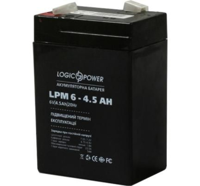 LogicPower Батарея до ДБЖ LogicPower LPM 6В 4.5 Ач (3860)
