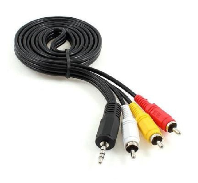 Cablexpert Кабель Cablexpert CCA-4P2R-2M, 3.5 Jack (4pin)-3RCA, 2 метра
