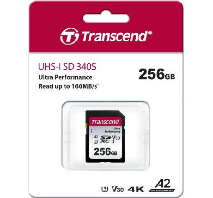 Transcend Карта пам'яті Transcend 256GB SD class 10 UHS-I U3 4K (TS256GSDC340S)