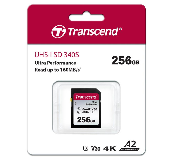 Transcend Карта пам'яті Transcend 256GB SD class 10 UHS-I U3 4K (TS256GSDC340S)