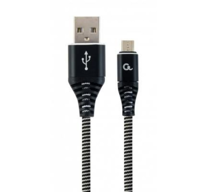 Cablexpert Кабель Cablexpert CC-USB2B-AMmBM-2M-BW, USB 2.0 А-тато/Micro B-тато, 2,0 м.